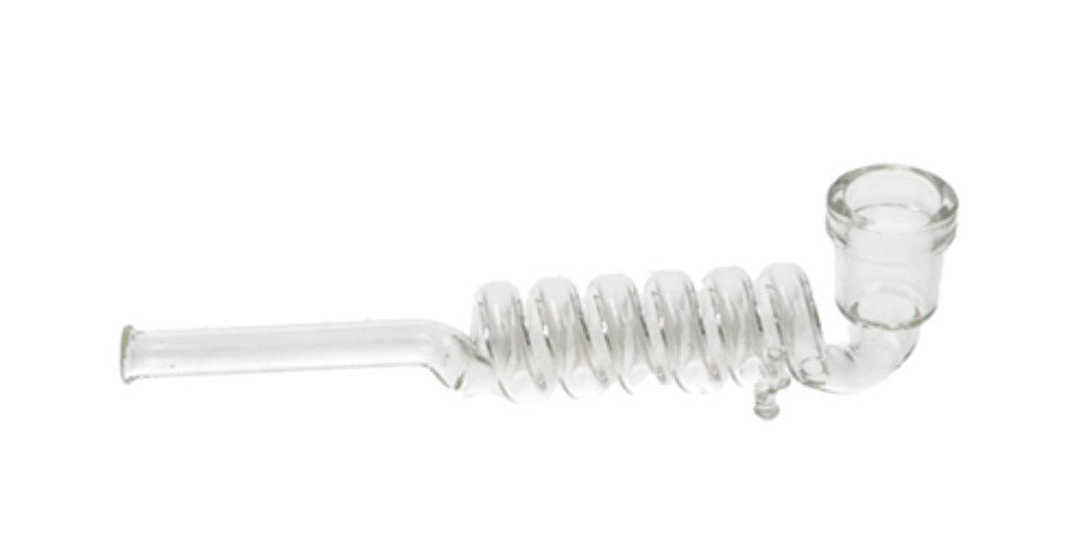Rasta Pipe – Glass Pipe Spiral with Skull bowl 14cm