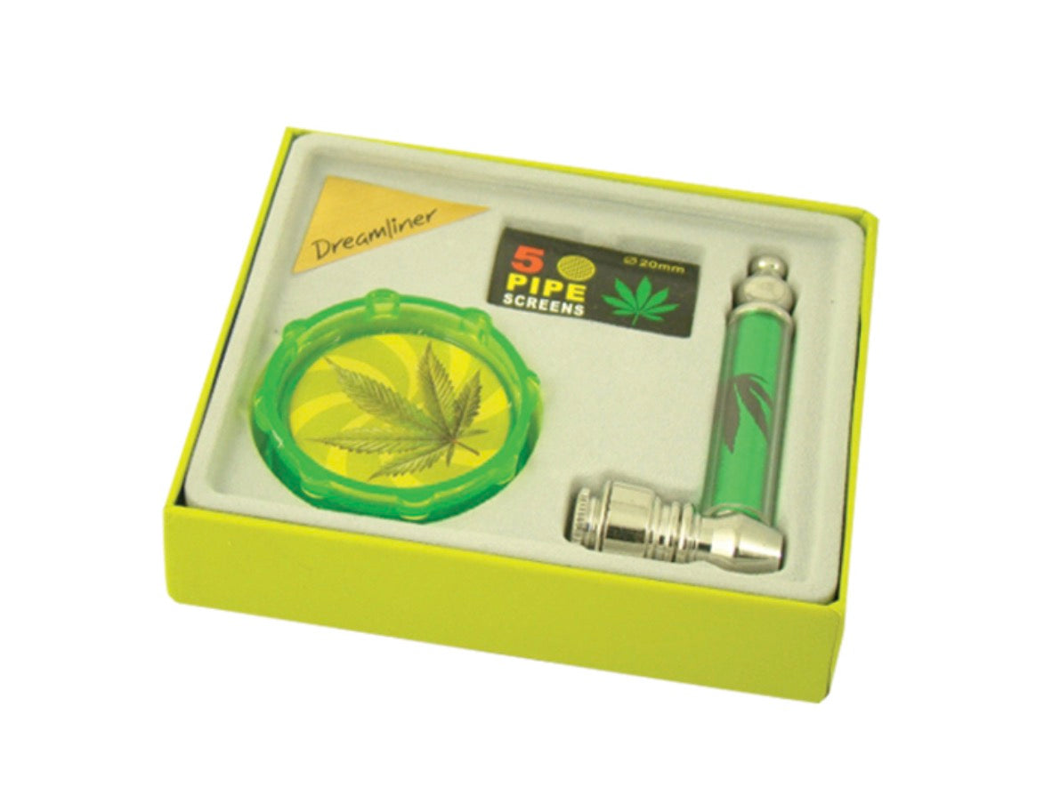Dreamliner – Rasta Set – Pipe/Screen/Grinder