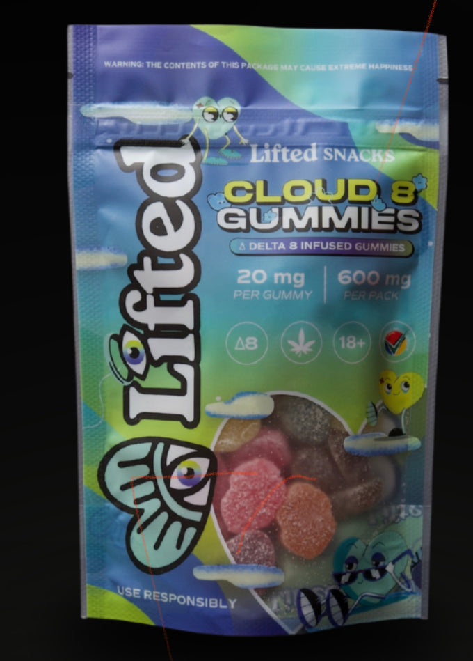 Lifted Cloud 8, Delta 8 gummies 660mg