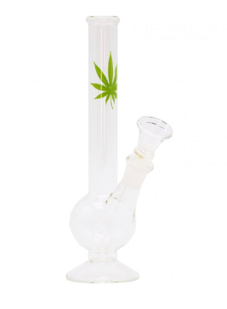 Glass Bong – Weed Leaf Design 20cm
