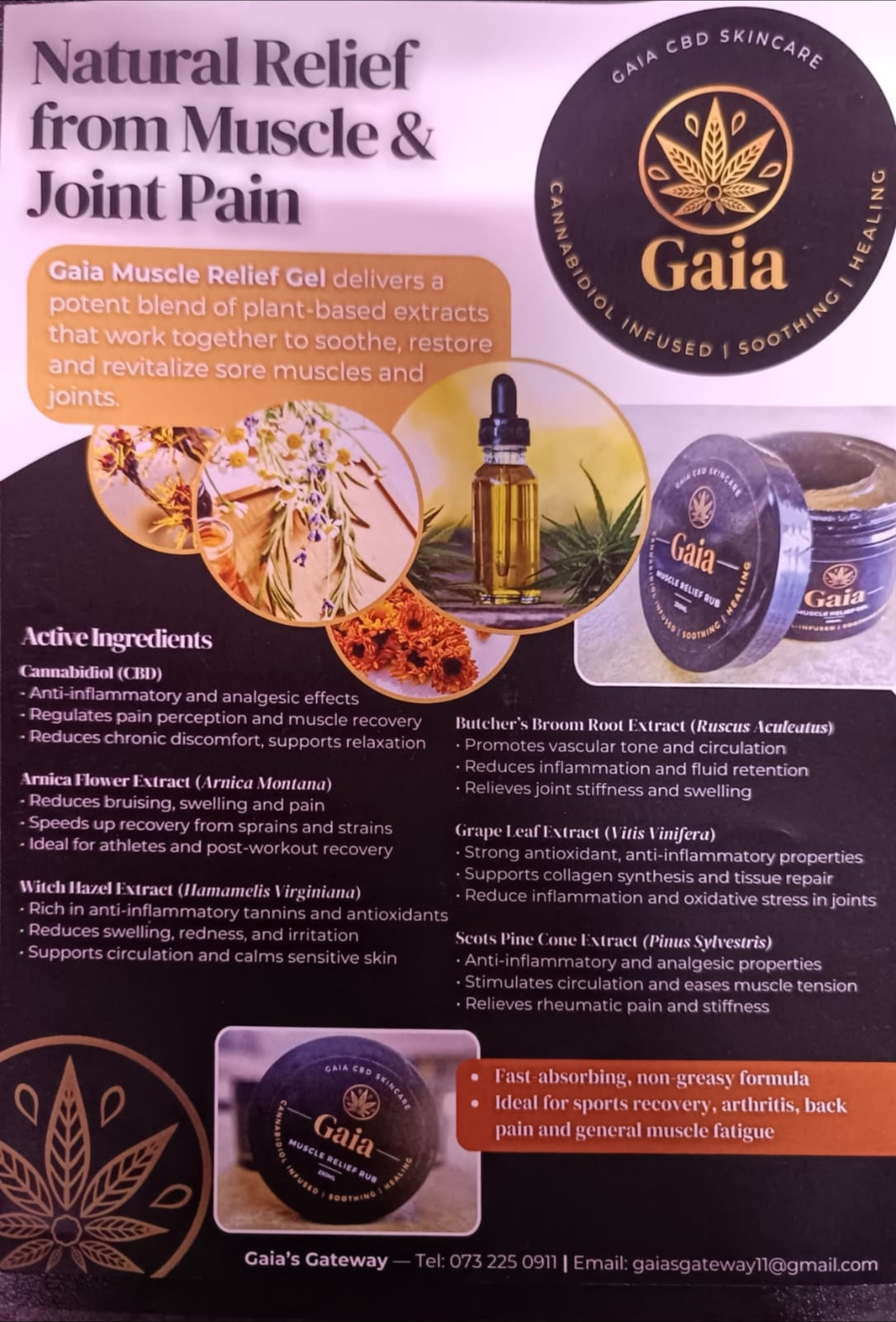 Gaia muscle relief gel